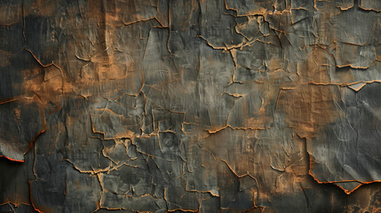 Obraz premium Damaged Page with a Ragged Edge and Cracked Surface, Ideal for Grunge Overlays and Creative Concept Banners