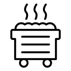 Vector Design Dumpster Icon Style