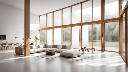modern minimalist interior broad daylight