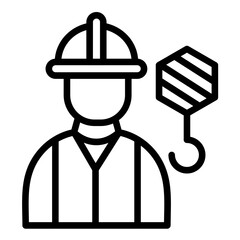 Vector Design Crane Operator Icon Style