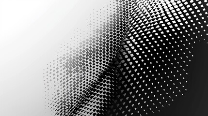 This image showcases a sophisticated black-and-white halftone circular pattern with geometric elements, creating a sense of motion, depth, and futuristic design.