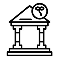 Vector Design Eco Museum Icon Style