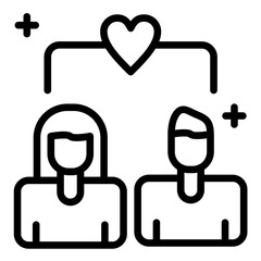 Vector Design Romance Hub Icon Style