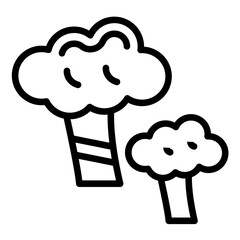 Vector Design Broccoli Icon Style