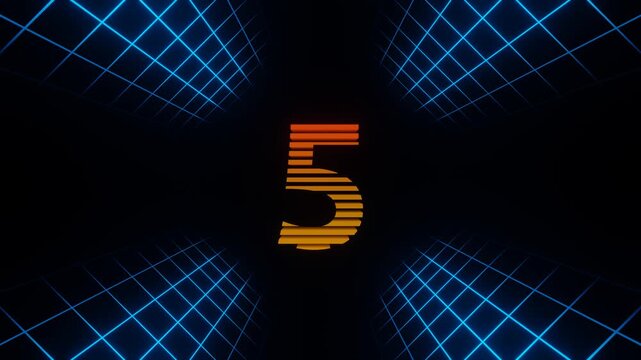 10 seconds retro countdown timer animation