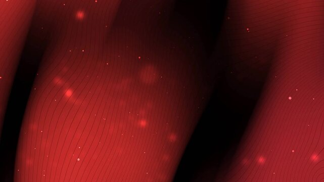 red particle abstract background, with bright dust flare bokeh star on red futuristic glittering