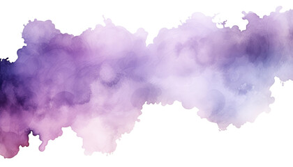Obraz premium purple painting stain texture watercolor isolated on transparent background cutout