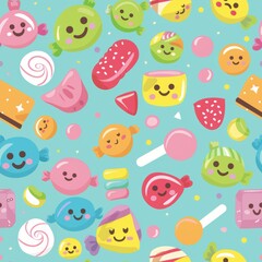 Sweet and Smiley: Adorable Pastel Candies and Sweets Delighting the Senses