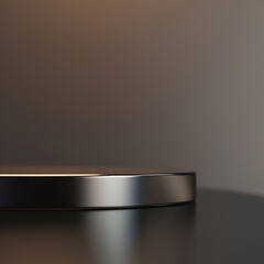 interior of a modern house with close up product display podium