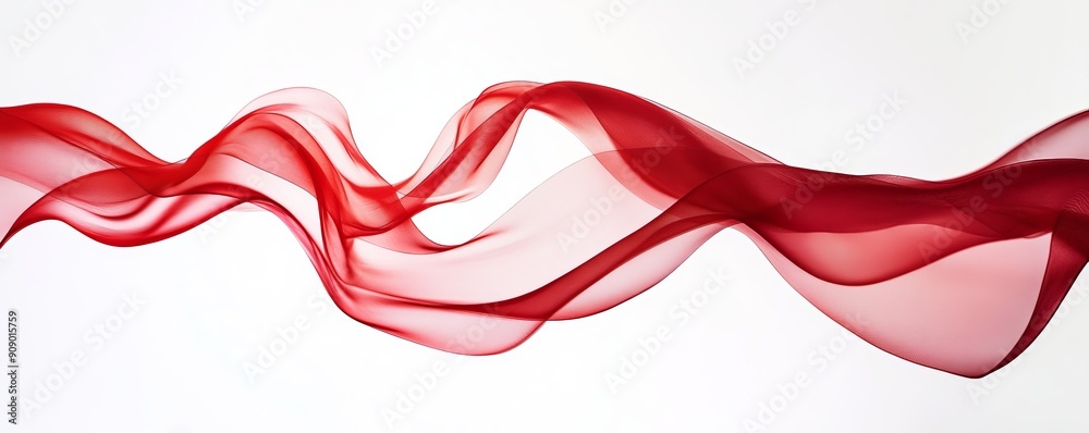 Poster abstract red wave on white background, flowing pattern. modern design and art concept