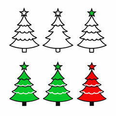 Christmas Tree  set, Vector Designs Collection