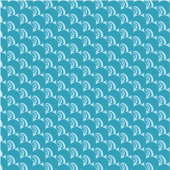 Blue Snail  Seamless Pattern for Textile