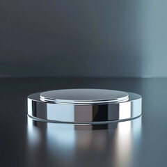 interior of a modern house with close up product display podium