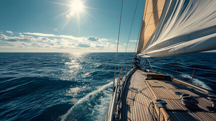 Sailing yacht on the sea