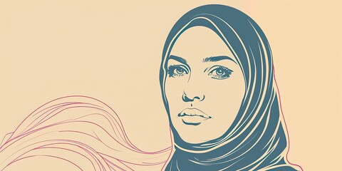 Serene Portrait of a Woman in Hijab