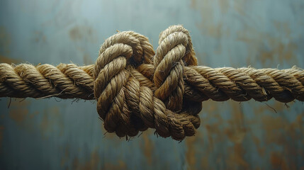 Fototapeta premium A rope is tied in a knot