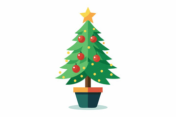 christmas tree isolated on white