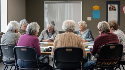Capturing Memories: Elderly Participants Exploring Advanced Photography Techniques at Community Center