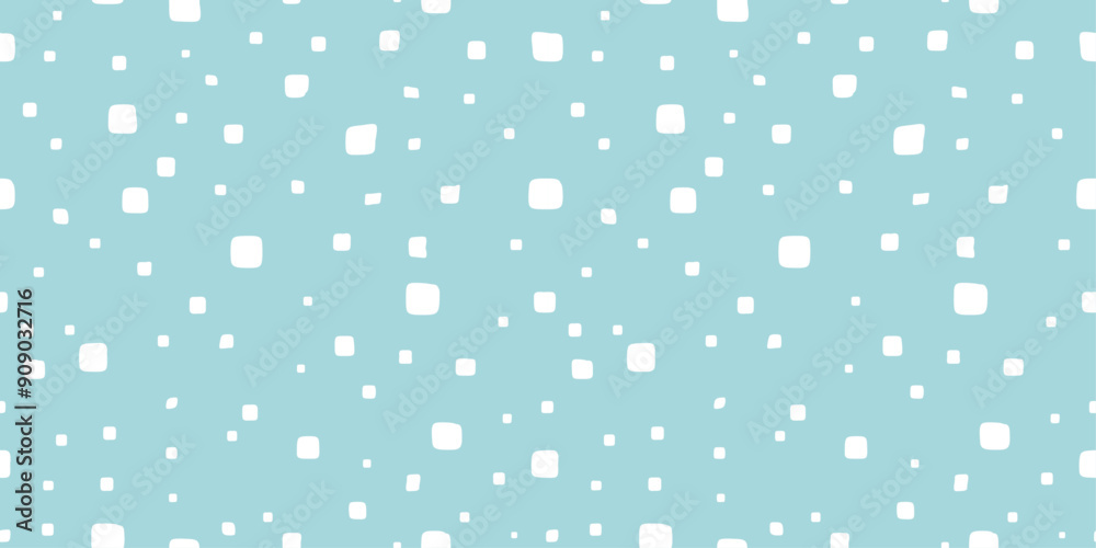 Poster Turquoise background and small cubes of different sizes.