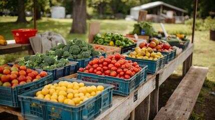 Obraz premium A community supported agriculture (CSA) program, where members invest in a local farm
