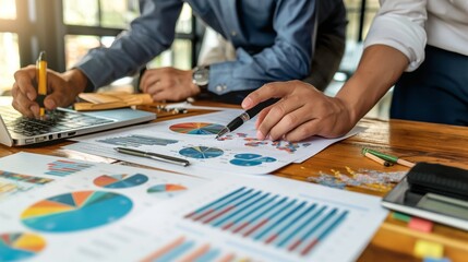 Fototapeta premium team of analysts collecting and interpreting data to inform decision-making processes