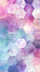 Obraz premium A vibrant array of overlapping pastel hexagons creates a visually captivating geometric pattern filled with gentle hues, wallpaper for phone