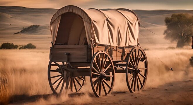 Carriage in the Wild West.