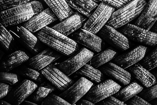 stacked tires