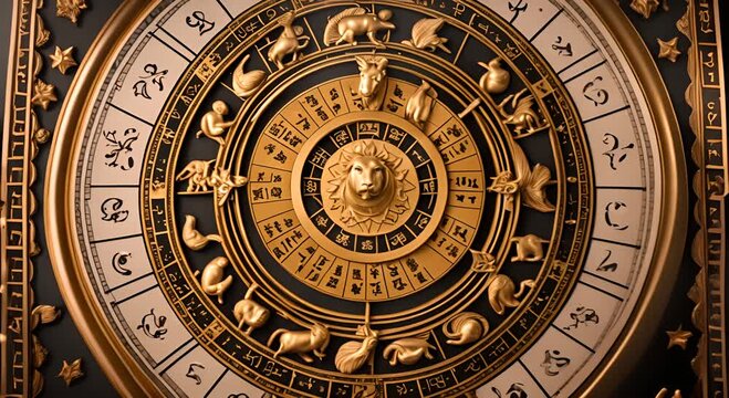 Horoscope wheel. Zodiac.