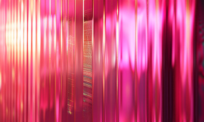 A Pink background, abstract vertical blue background, corrugated texture . A panel with luxury aesthetic backdrop, with acryl sheet material
