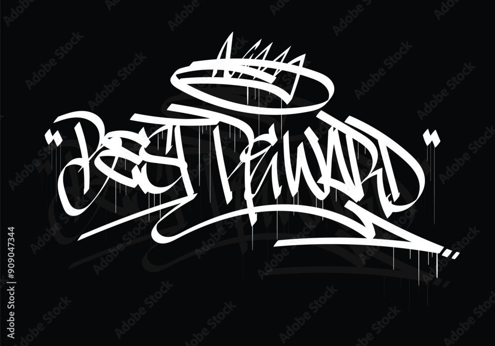 Wall mural BEST REWARD graffiti tag style design