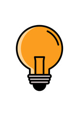 vector icon light bulb simple. symbol idea