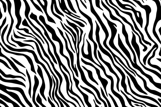 Repeating tiger-stripe pattern with uneven, wavy lines, conveying a sense of movement, seamless pattern vector