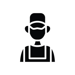 engineer or mechanic solid icon vector design good for web or mobile app