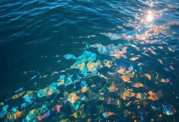 Fototapeta premium Water wave texture colorful texture background