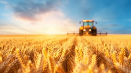Fototapeta premium A field with crops being harvested but facing challenges in selling due to volatile market conditions