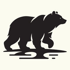 Bear Animal Silhouette Vector Illustration Design