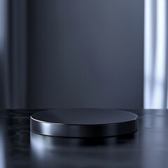 interior of a modern house with close up product display podium