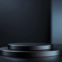interior of a modern house with close up product display podium