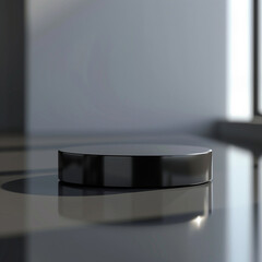 interior of a modern house with close up product display podium