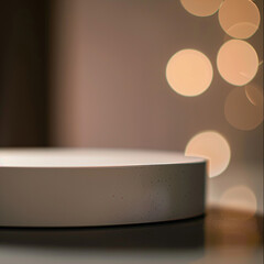 interior of a modern house with close up product display podium