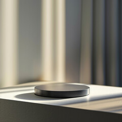 interior of a modern house with close up product display podium