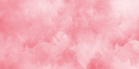 brush painted watercolor abstract painting background, fresh and blurry pink cloud sky, Pink backgrounds watercolor vintage grunge texture, Soft and cloudy watercolor stain of pink paint texture.