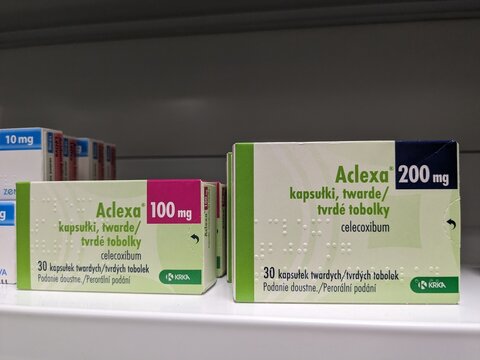 Prague,Czech Republic-August 7 2024: ACLEXA box of medication with LENALIDOMIDE active substance by CELGENE,used for treatment of multiple myeloma,myelodysplastic syndromes


