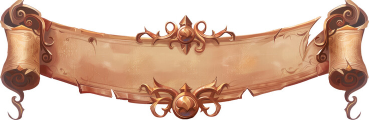Ornate scroll banner