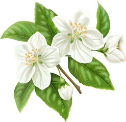 Fototapeta premium White blossoms bloom