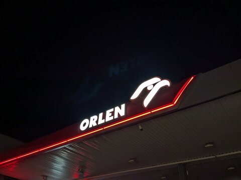 Praha,Czech republic-August 7 2024: ORLEN is a leading European oil and energy company, providing high-quality fuel, lubricants, and energy solutions with a focus on innovation and sustainability.

