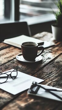 Craft a stockphoto template with a business theme, utilizing a close-up focus to showcase professional tones and incorporating copy space for versatility