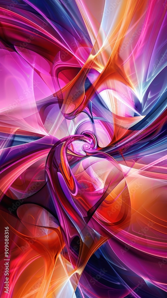 Poster a vibrant array of swirling colors creates a mesmerizing abstract pattern with fluid shapes and dyna