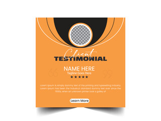 Fototapeta premium Corporate Color Corporate Business Client Testimonial Template Layout Design.